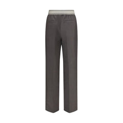Versace Gray Wool Oves Aries Pants