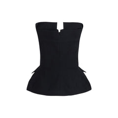 Magda Butrym Black Silk Waistcoat