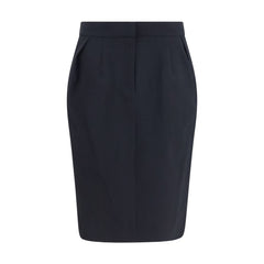 Magda Butrym Black Cotton Midi Skirt