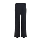 Khaite Black Polyester Casual Pants