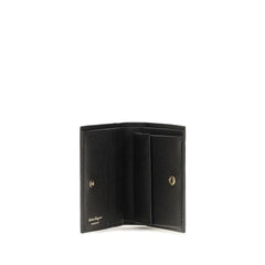 Ferragamo Black Calf Leather Bos Taurus Wallet