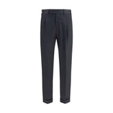 PT Torino Gray Wool Oves Aries Casual Pants
