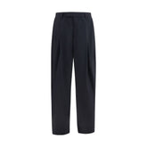 Giorgio Armani Blue Wool Oves Aries Dress Pants