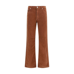 Haikure Brown Cotton Casual Pants