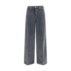Haikure Gray Cotton Casual Pants