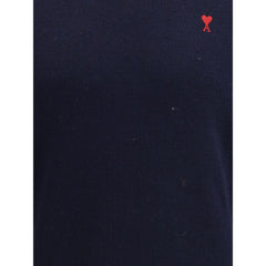 Ami Paris Blue Cotton Sweatshirt