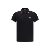 Moncler Black Cotton Polo Shirt