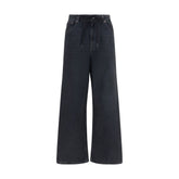 MM6 Black Cotton Relaxed Fit Jeans