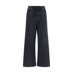 MM6 Black Cotton Relaxed Fit Jeans