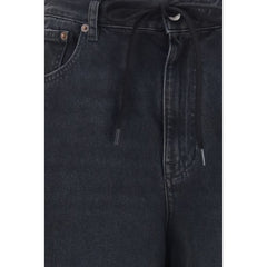 MM6 Black Cotton Relaxed Fit Jeans
