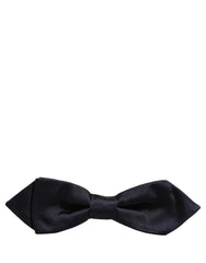 Dolce & Gabbana Men Dark Blue 100% Silk Adjustable Neck Papillon Bow Tie