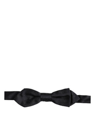 Dolce & Gabbana Men Black 100% Silk Adjustable Neck Papillon Bow Tie