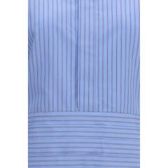 Sacai Blue Cotton Pattern Shirt