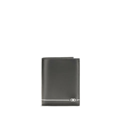 Ferragamo Black Calf Leather Bos Taurus Wallet