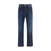 Jacob Cohen Blue Cotton Straight-Leg Jeans