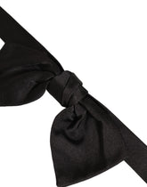 Dolce & Gabbana Men Black 100% SIlk Adjustable Neck Papillon Bow Tie