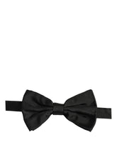 Dolce & Gabbana Men Black 100% Silk Adjustable Neck Papillon Bow Tie