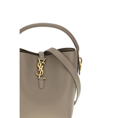 Saint Laurent Beige Calf Leather Bos Taurus Backet Bag