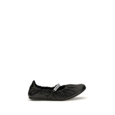 Jimmy Choo Black Calf Leather Bos Taurus Ballet Flats