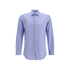 Etro Blue Cotton Dress Shirt