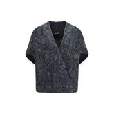 Giorgio Armani Blue Cotton Denim Jacket
