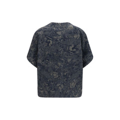 Giorgio Armani Blue Cotton Denim Jacket