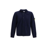 Stone Island Blue Cotton Cardigan