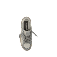Golden Goose Gray Calf Leather Bos Taurus Low Top Sneakers