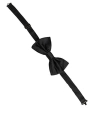Dolce & Gabbana Men Black 100% Silk Adjustable Neck Papillon Bow Tie