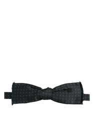 Dolce & Gabbana Men Green Patterned Adjustable Neck Papillon Bow Tie