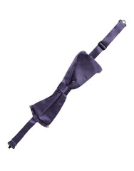 Dolce & Gabbana Men Purple 100% Silk Adjustable Neck Papillon Bow Tie