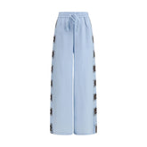 Alemais Blue Linen Casual Pants