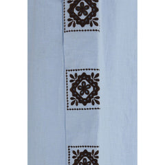 Alemais Blue Linen Casual Pants