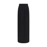 Maison Margiela Black Wool Oves Aries Long Skirt