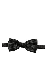 Dolce & Gabbana Men Black White PolkaDot Adjustable Bow Tie