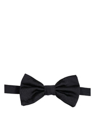 Dolce & Gabbana Men Black 100% Silk Adjustable Neck Papillon Bow Tie
