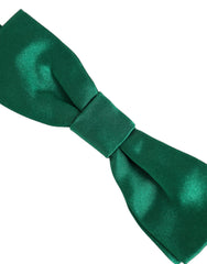 Dolce & Gabbana Men Green 100% Silk Adjustable Neck Papillon Bow Tie