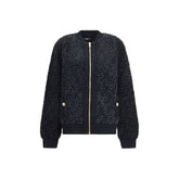 Balmain Black Viscose Bomber