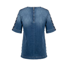Trussardi Jeans Blue Cotton Women Shirt