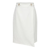 Trussardi Jeans White Polyester Women Skirt