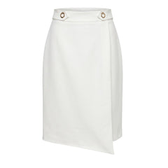 Trussardi Jeans White Polyester Women Skirt