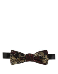 Dolce & Gabbana Multicolor Floral Jacquard Adjustable Neck Papillon Bow Tie