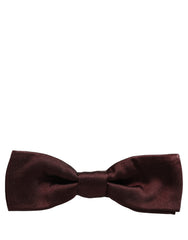 Dolce & Gabbana Men Brown 100% Silk Adjustable Neck Papillon Bow Tie