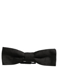 Dolce & Gabbana Men Black 100% Silk Adjustable Neck Papillon Bow Tie
