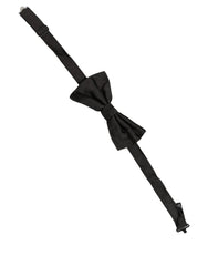 Dolce & Gabbana Men Black 100% Silk Adjustable Neck Papillon Bow Tie