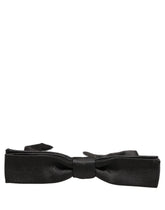 Dolce & Gabbana Men Black 100% Silk Adjustable Neck Papillon Bow Tie