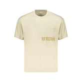 Refrigiwear Beige Cotton Mens T-Shirt