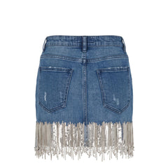 Trussardi Jeans Blue Denim Women Skirt