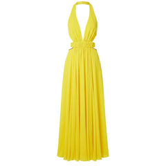 Trussardi Yellow Viscose Women Dress