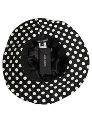 Dolce & Gabbana Black White Polka Dot Cotton Bucket Capello Hat